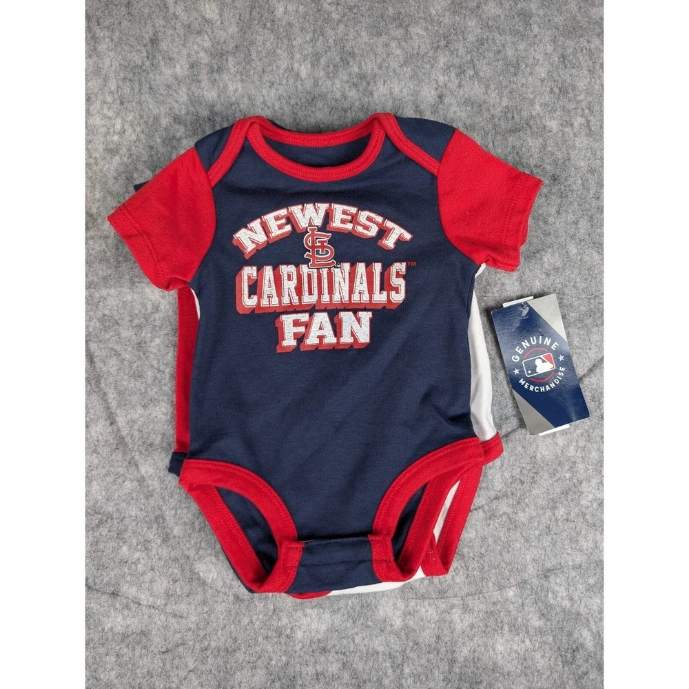 St. Louis Cardinals | Multi-Color | Infant‎ Boys | 3-Pack Bodysuits | 3-6M